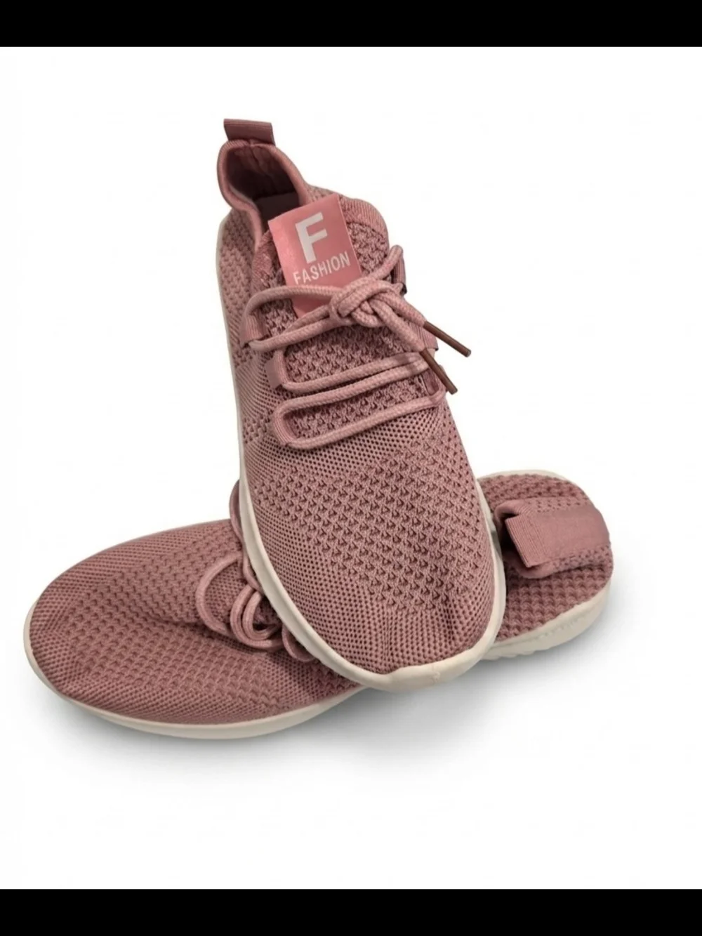 Unknown Brand Women’s Dusty Rose Knit Sneakers